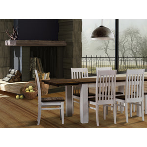 TableChamp Dining Table Set for Four with Bench and 2x Chair Oak Antique