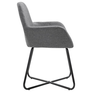 Set of 2 Dining Chairs in Dark Gray Fabric by Blak Hom