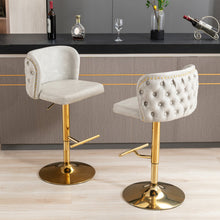Load image into Gallery viewer, Set of 2 Modern PU Upholstered Swivel Barstools by Blak Hom