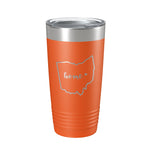 Ohio Tumbler Home State Travel Mug Insulated Laser Engraved Map Coffee Cup 20 oz