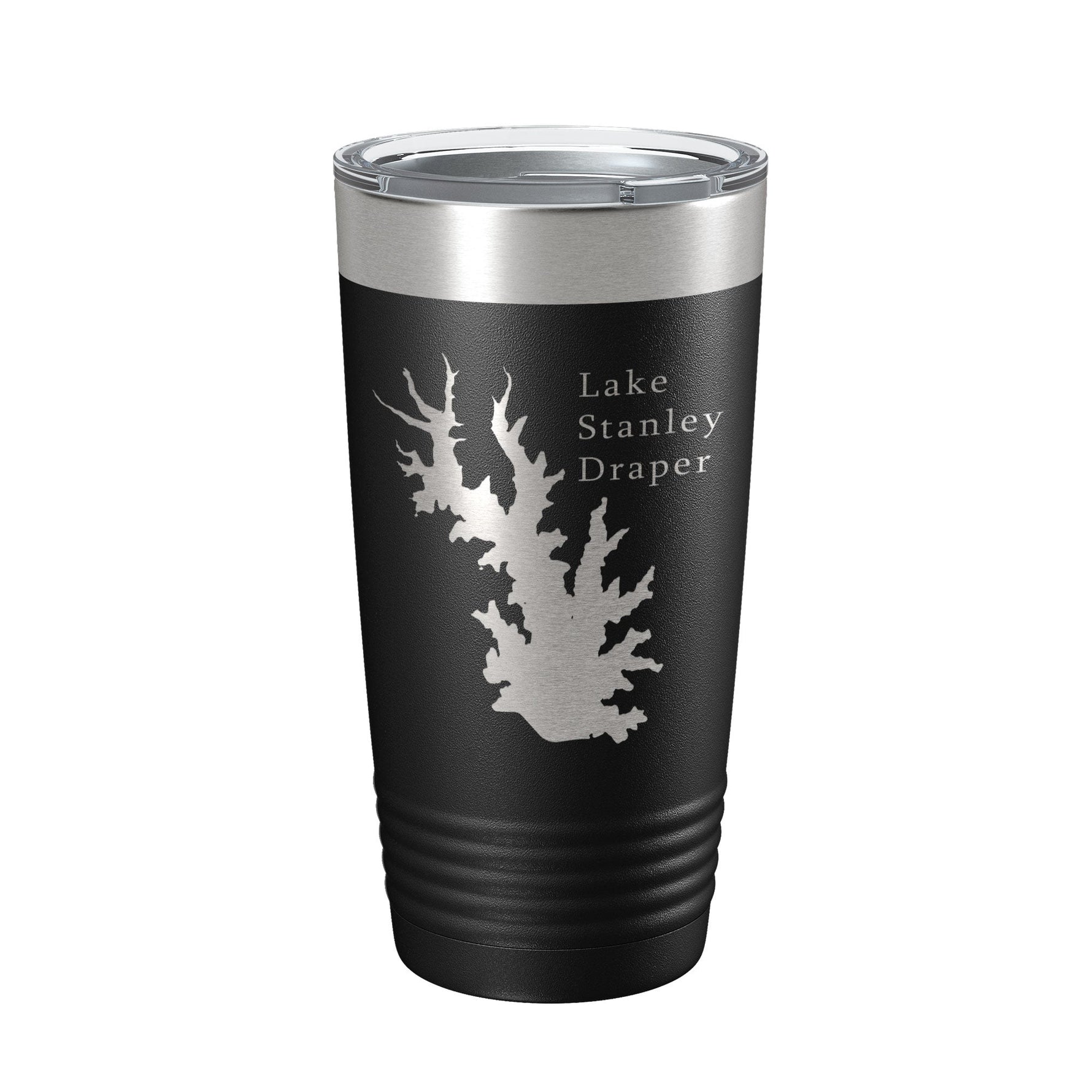 Lake Stanley Draper Map Tumbler Travel Mug Insulated Laser Engraved Coffee Cup Oklahoma 20 oz