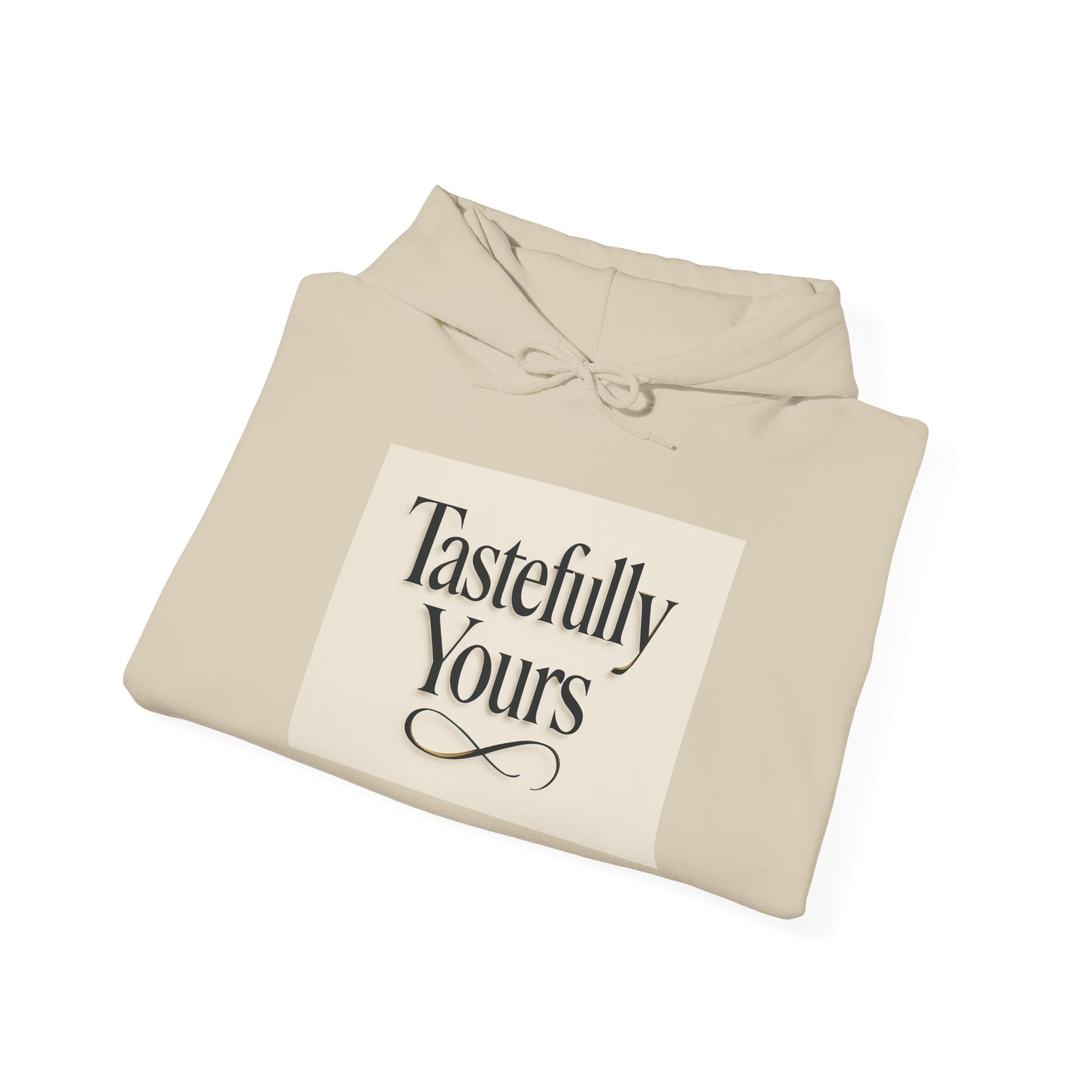 Tastefully Yours Hoodie — Vintage Script Cozy Pullover