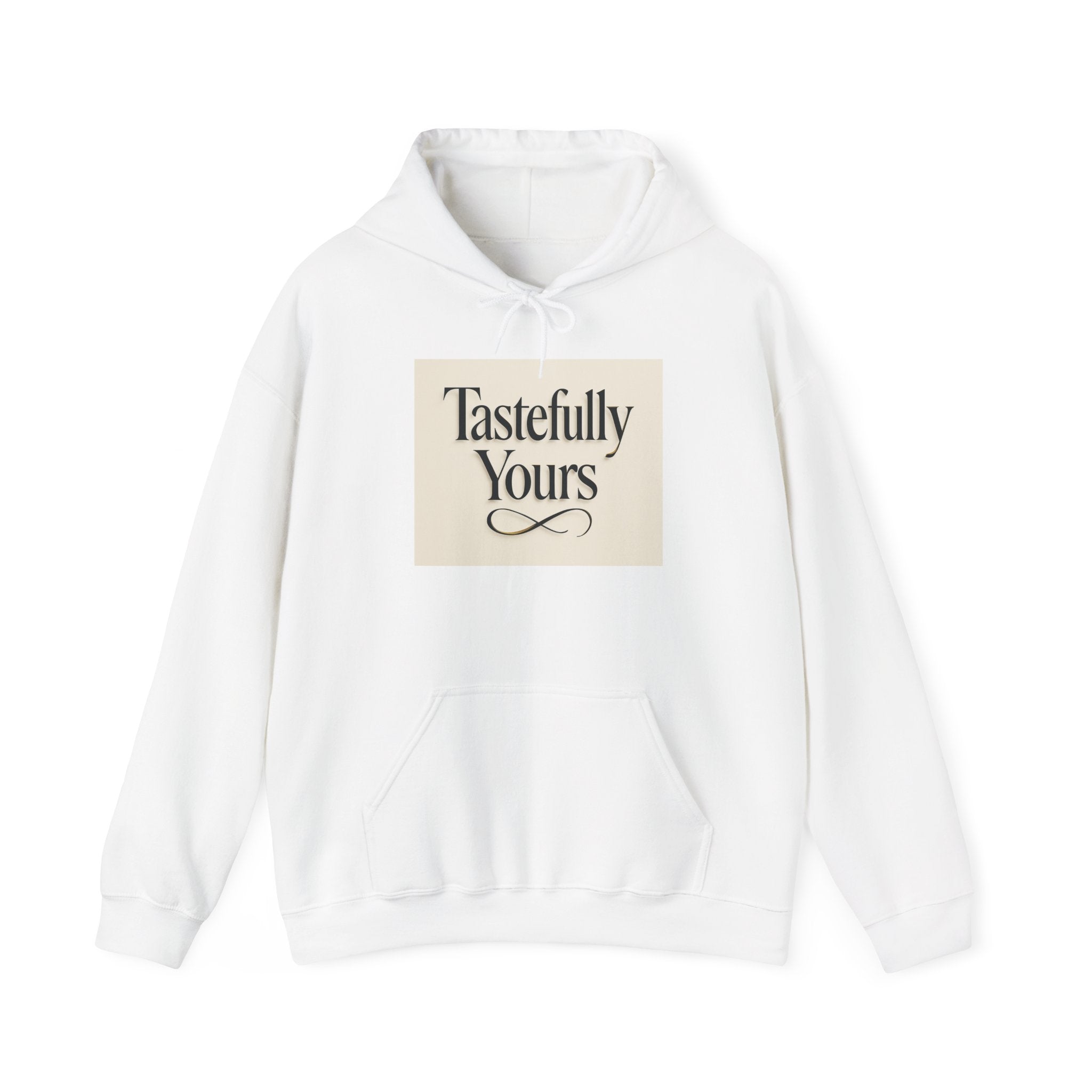 Tastefully Yours Hoodie — Vintage Script Cozy Pullover