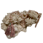 Vandayati Mala | Peach & White Pearl Mala for Reverence, Praise & Devotional Love