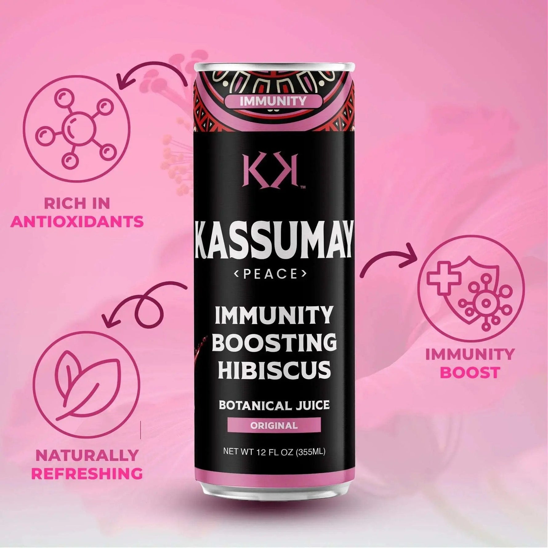 Botanical juice Immunity Boosting Natural Healthy Plant-Based Hibiscus Beverages