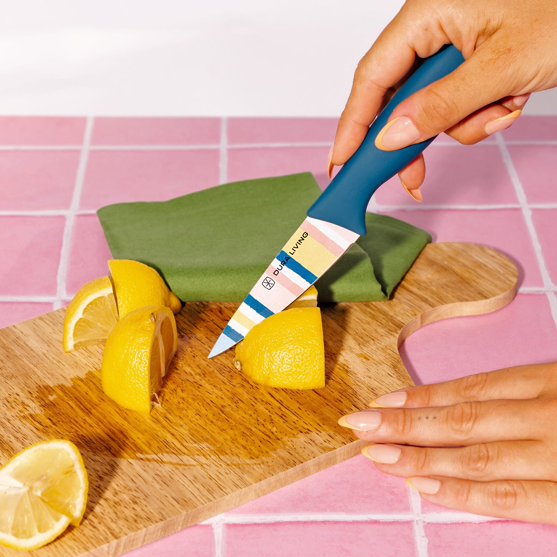 3-Piece Printed Kitchen Knife Set-Floral