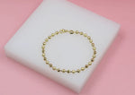 18K Gold Filled Shiny Textured Ball Bracelet (I441)-0