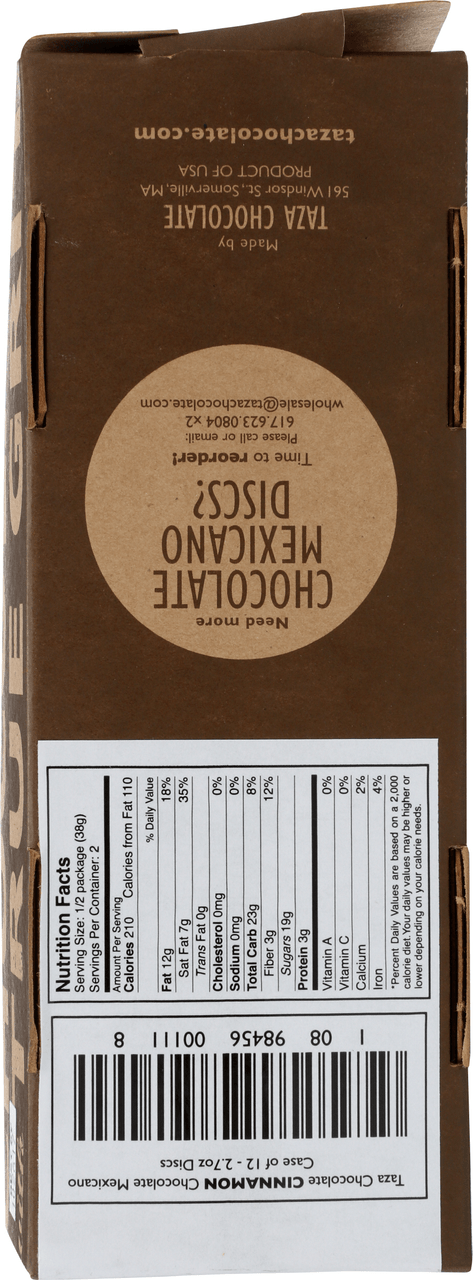 Taza Chocolate Cinnamon (12x2.7 OZ)