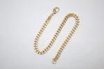 18K Gold Filled Cuban Link 4mm Chain Bracelet (I281)-1