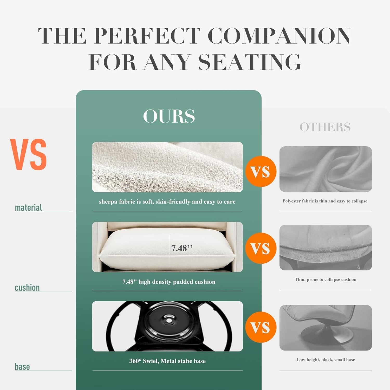 Beige 34 Inch Upholstered Accent Chair Modern Room-3