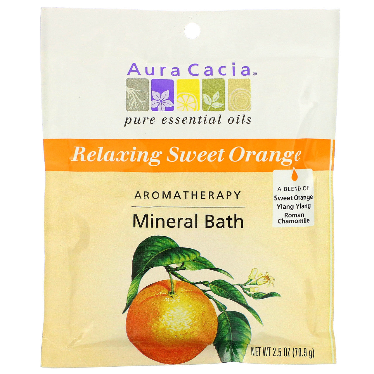 Aura Cacia Mineral Bath Relaxing Sweet Orange (6x2.5 Oz)-0