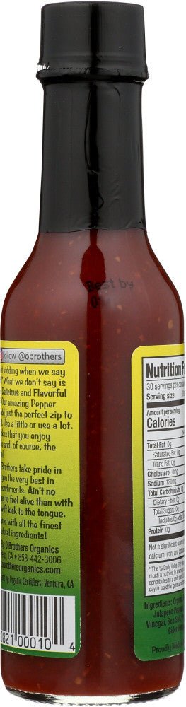 O`Brothers Hot Sauce Jalapeno Pepper Sauce (12X5 OZ)-2
