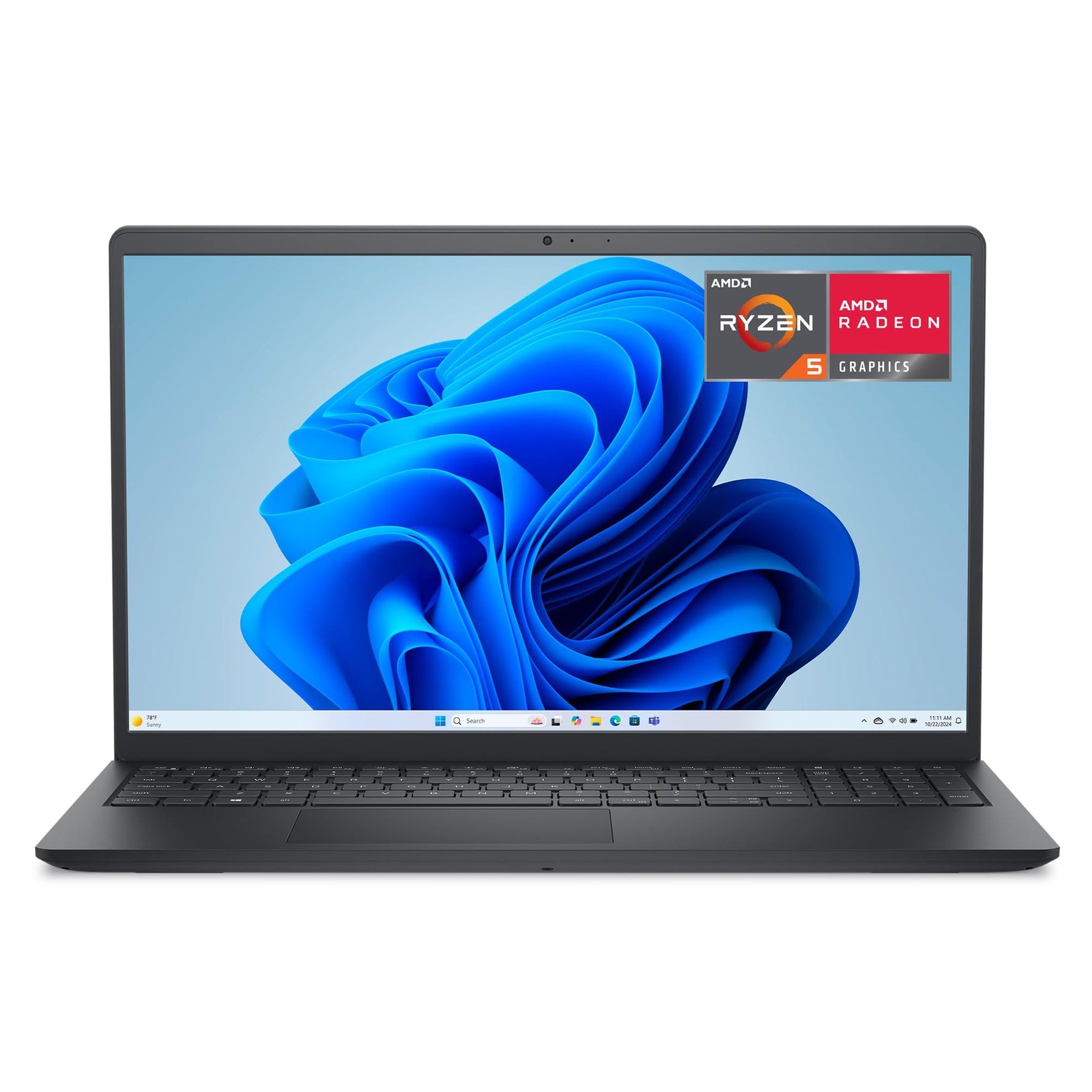 Dell 15 Laptop DC15250-15.6-inch FHD 120Hz Display, Intel Core 3 Processor 100U Processor, 8GB DDR4 RAM, 512GB SSD, Intel UHD Graphics, Windows 11 Home, Onsite Service - Carbon Black