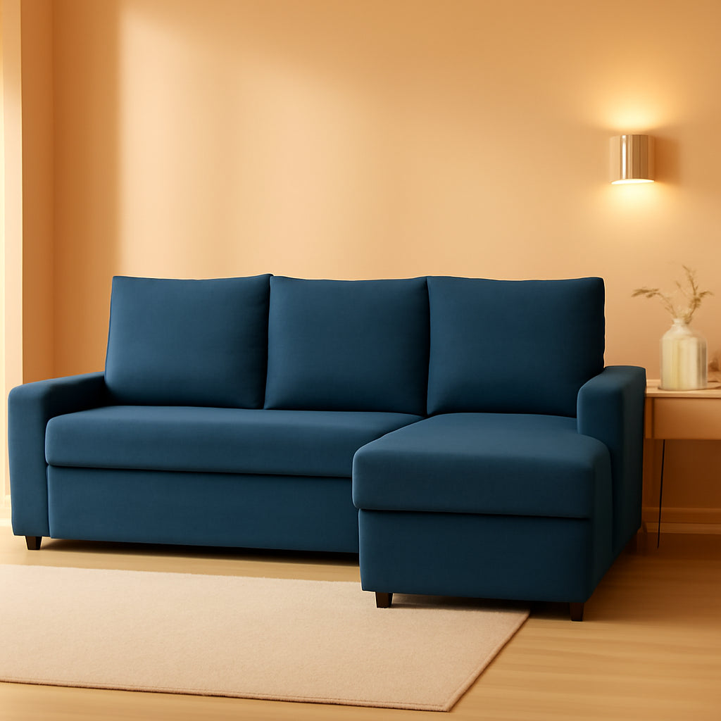 Snug Fit Friheten Sofa Slipcover With Chaise Navy Blue