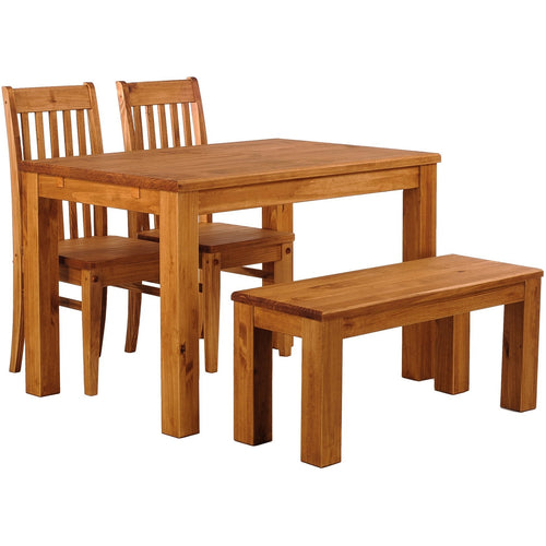 TableChamp Dining Table Set for Four with Bench
