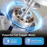 52 Inch White Ceiling Fan With Dimmable LED Lights-4