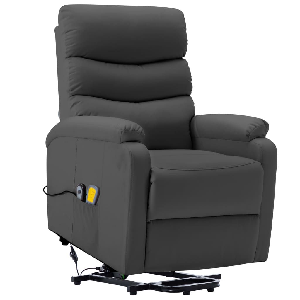 vidaXL Power Lift Recliner Lift Chair for Home Theater Cinema Faux Leather