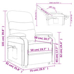 vidaXL Power Lift Recliner Lift Chair for Home Theater Cinema Faux Leather