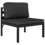 vidaXL 4-Seater Patio Sofa with Cushions Aluminum Anthracite
