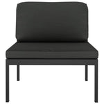 vidaXL 4-Seater Patio Sofa with Cushions Aluminum Anthracite