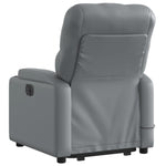 vidaXL Stand up Massage Recliner Chair Gray Faux Leather