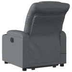 vidaXL Stand up Massage Recliner Chair Gray Faux Leather