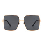 Benazia - Square Oversize Flat Top Large Tinted Women Fashion Sunglasses