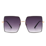 Benazia - Square Oversize Flat Top Large Tinted Women Fashion Sunglasses