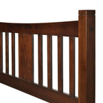 Queen size Solid Pine Wood Platform Bed Frame with Headboard in Cherry-1