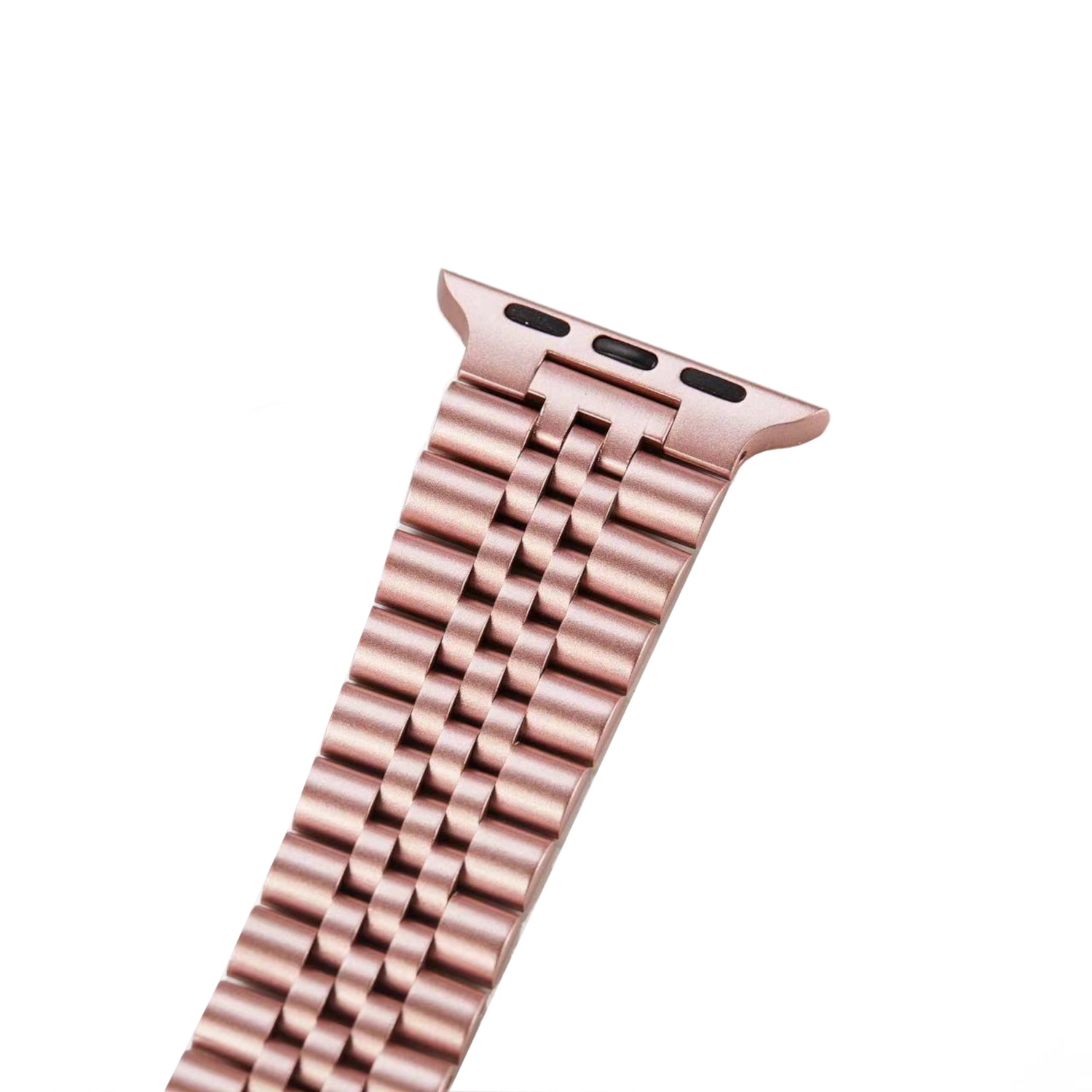 Stainless Steel Link Bracelet Band - The Perth in Rose Gold Large - Compatible with Apple Watch Size 42mm to 45mm