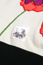 Opium Poppy Flower Knit Sweater