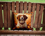 Brittany Spaniel Fall Throw Pillow