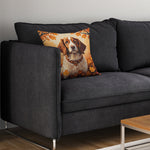 Brittany Spaniel Fall Throw Pillow