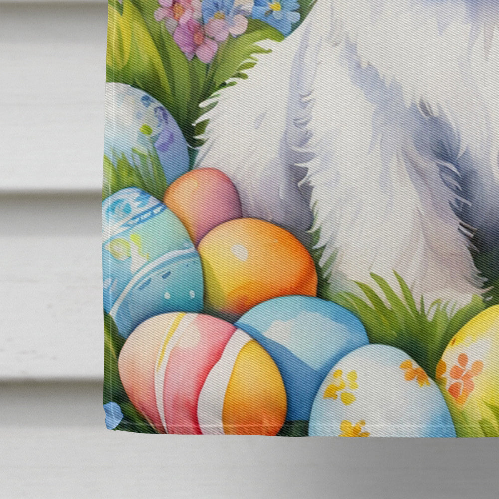 Coton de Tulear Easter Egg Hunt House Flag
