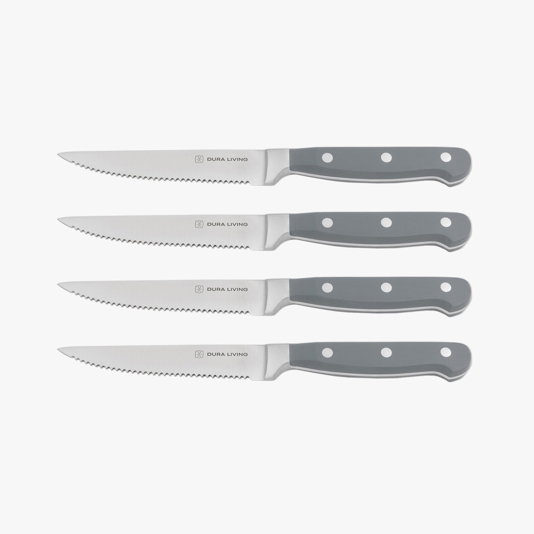 Superior Set of 4 Steak Knives - Gray