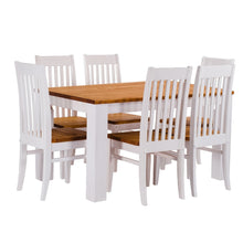 Load image into Gallery viewer, TableChamp Dining Table Set for Six with 6x Chair Honey