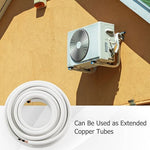50 Feet Mini Split Line Set with 1/4 Inch and 3/8 Inch O.D. Copper Pipes Tubing