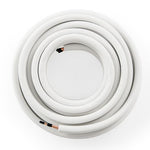 50 Feet Mini Split Line Set with 1/4 Inch and 3/8 Inch O.D. Copper Pipes Tubing