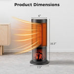 17 Inch 1500W Portable Tower Space Heater with 135?° Oscillation-Black