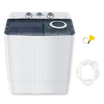 Portable Twin Tub Washing Machine with Timer Control