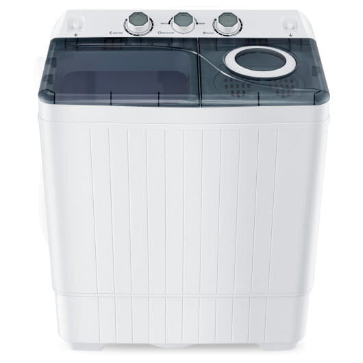 Portable Twin Tub Washing Machine with Timer Control