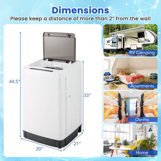 Full-Automatic Washing Machine Washer and Spin Combo-Grey