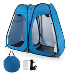 Oversized Pop Up Shower Tent with Window Floor and Storage Pocket-Black