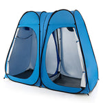 Oversized Pop Up Shower Tent with Window Floor and Storage Pocket-Black