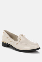 Gonia Studded Faux Leather Loafers