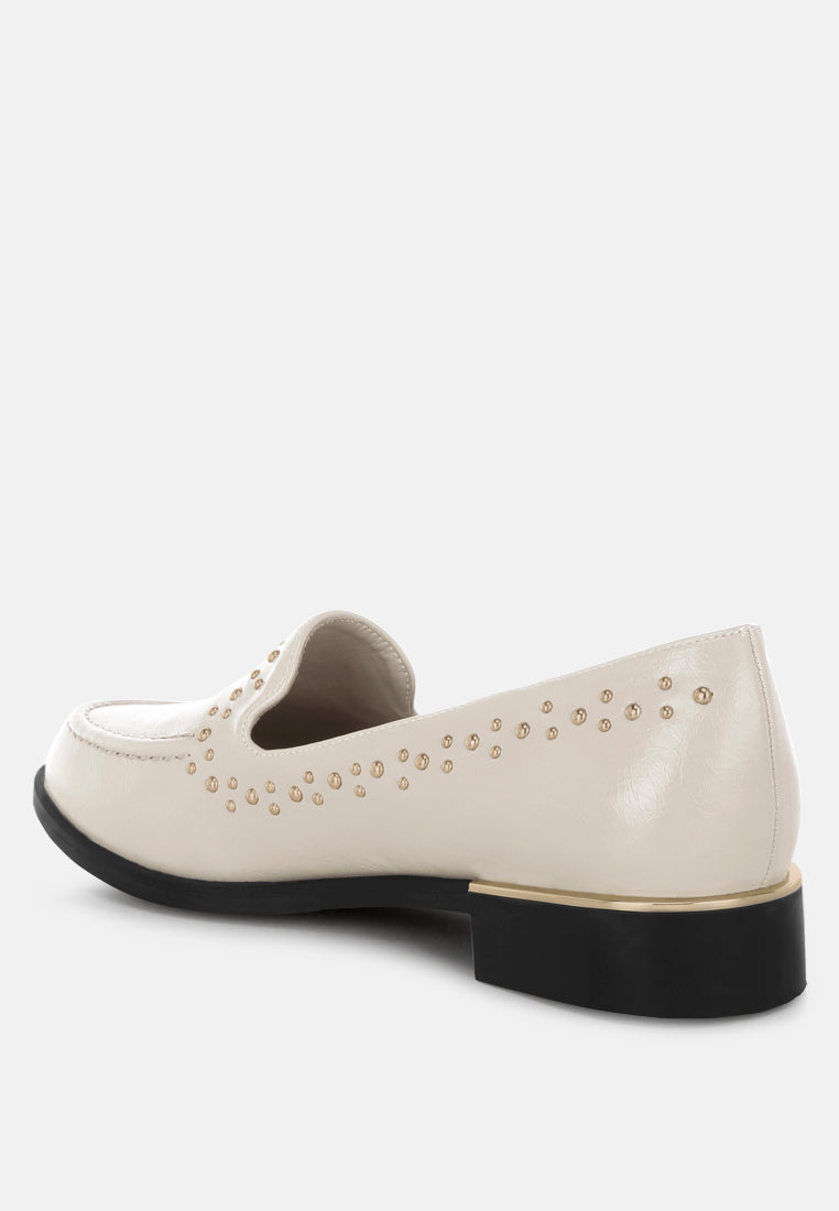 Gonia Studded Faux Leather Loafers