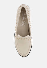 Gonia Studded Faux Leather Loafers