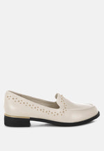 Gonia Studded Faux Leather Loafers