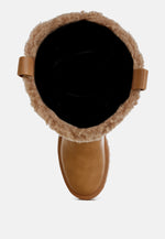 Lapland Fur Detail Calf Length Boots