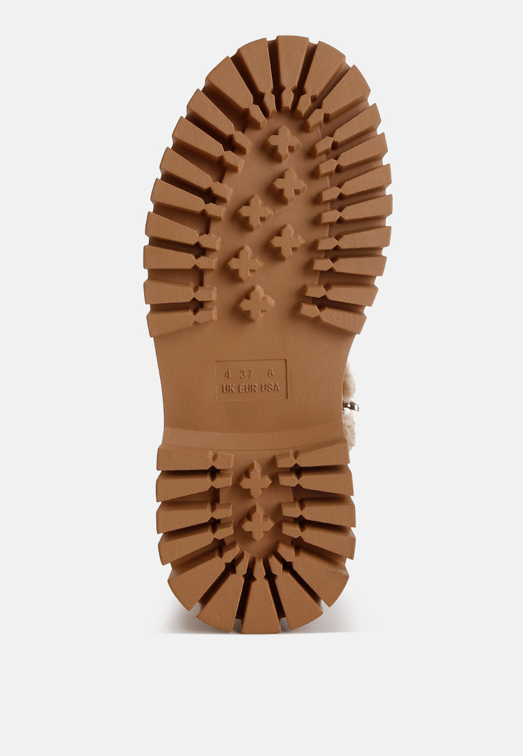 Lapland Fur Detail Calf Length Boots